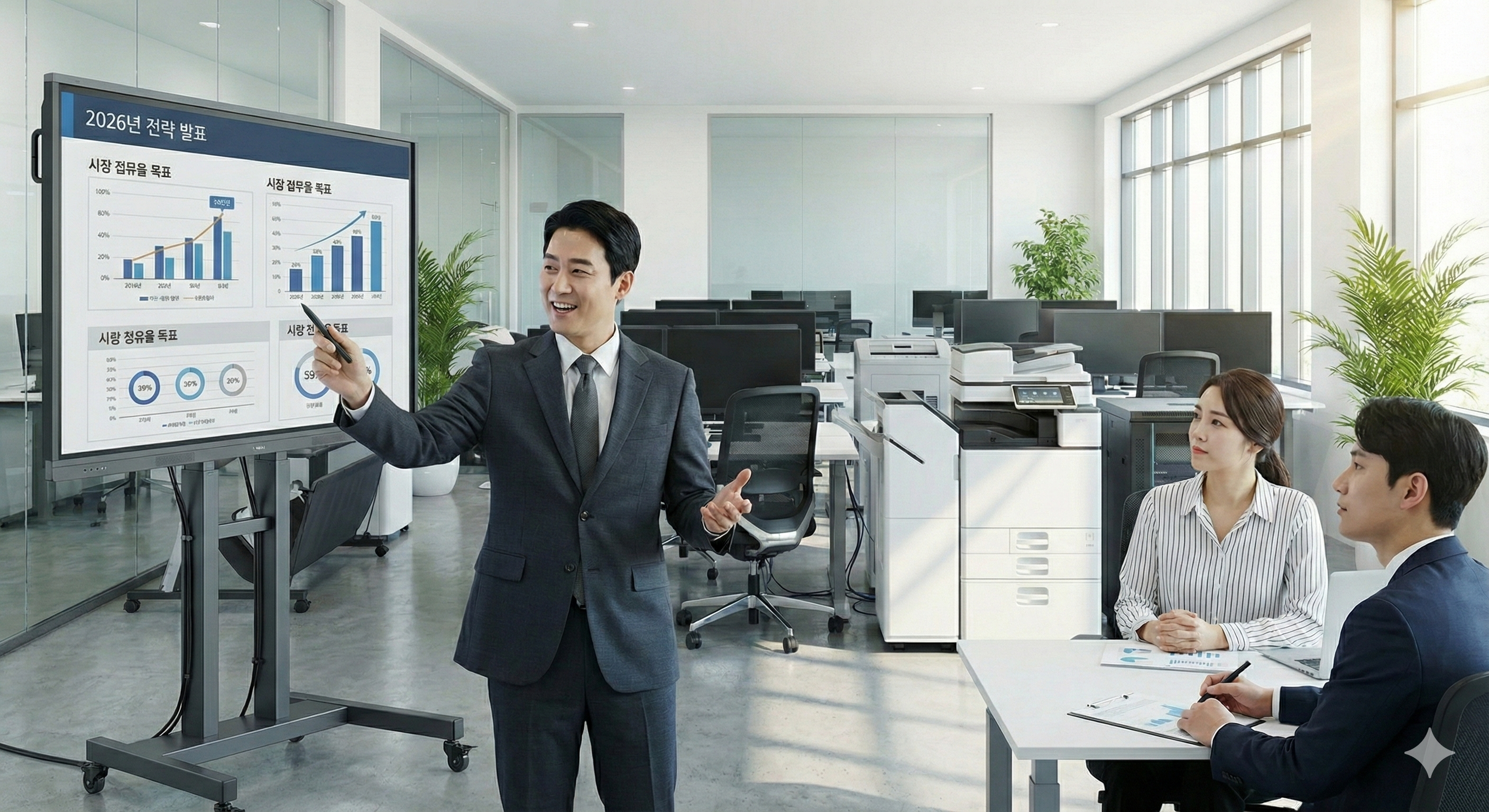 사무실 근무 전경